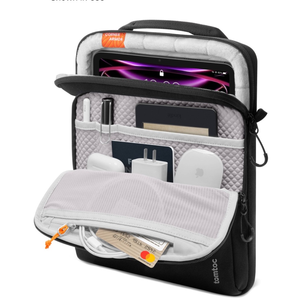 NWT • tomtoc • DefenderACE-B03 Tablet Shoulder Bag • Black • 12.9in iPad Pro - Picture 9 of 13